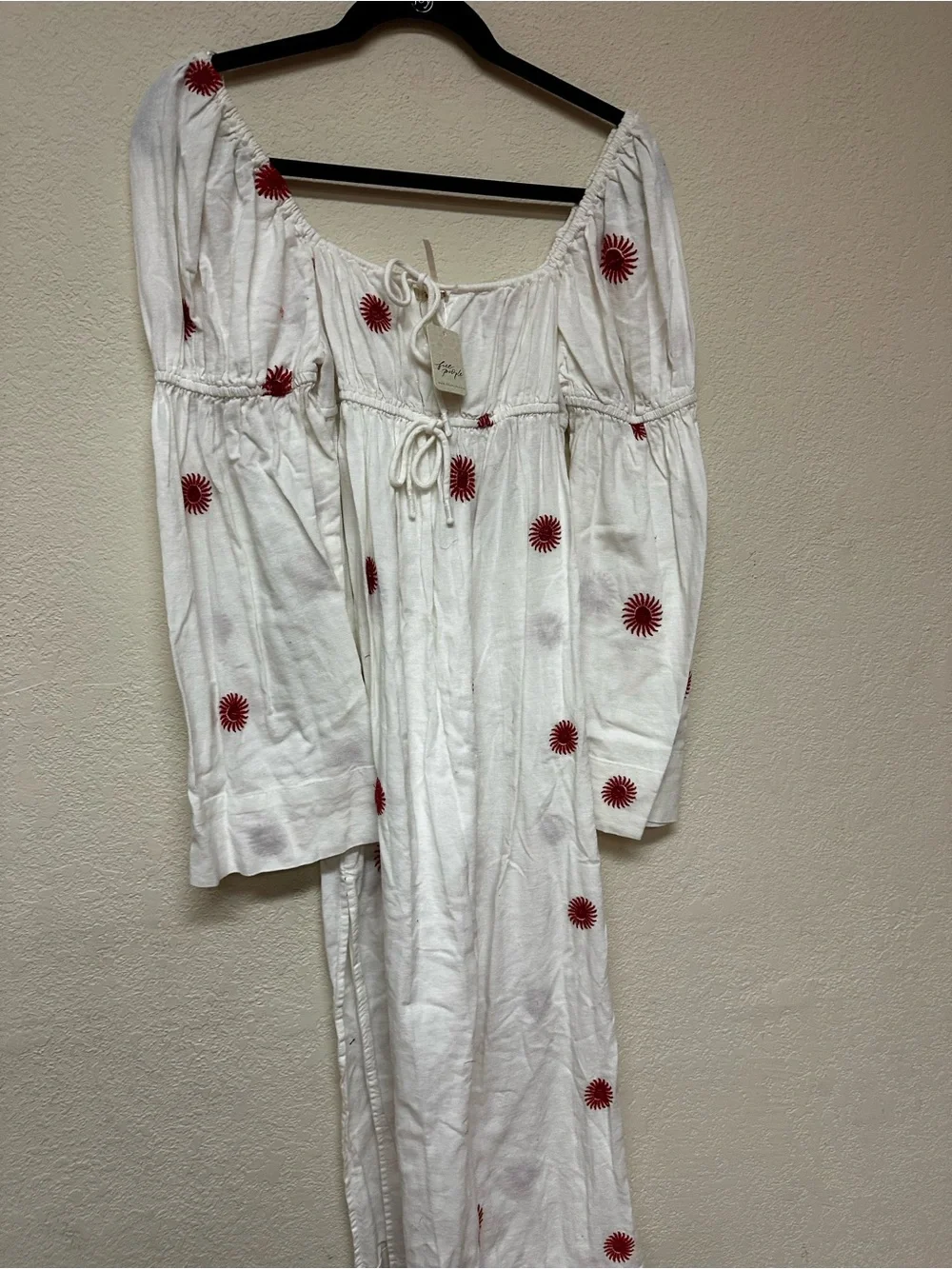 Free People NWT Emory Embroidered Midi Dress size XS
